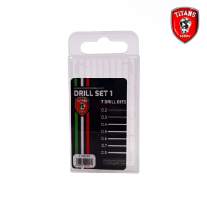 TITANS HOBBY: Set #1 of 7 modelling drill bits (mm.0,2-0,3-0,4-0,5-0,6-0,7-0,8)