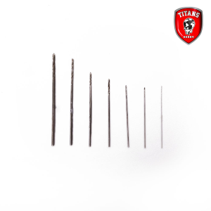 TITANS HOBBY: Set #1 of 7 modelling drill bits (mm.0,2-0,3-0,4-0,5-0,6-0,7-0,8)