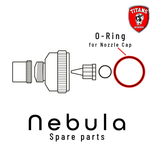 TITANS HOBBY: part 5. O-Ring for Nozzle Cap for NEBULA Airbrush