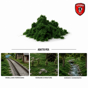 TITANS HOBBY: Flock Lenght 2mm gr.50 - Forest Green