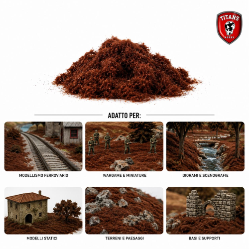 TITANS HOBBY: Flock Lenght 2mm gr.50 - Brown