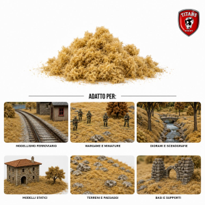 TITANS HOBBY: Flock Lenght 2mm gr.50 - Beige