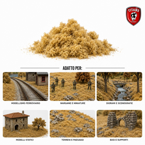 TITANS HOBBY: Flock Lenght 2mm gr.50 - Beige