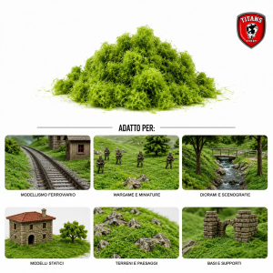 TITANS HOBBY: Flock Lenght 4,5mm gr.50 - Light Green