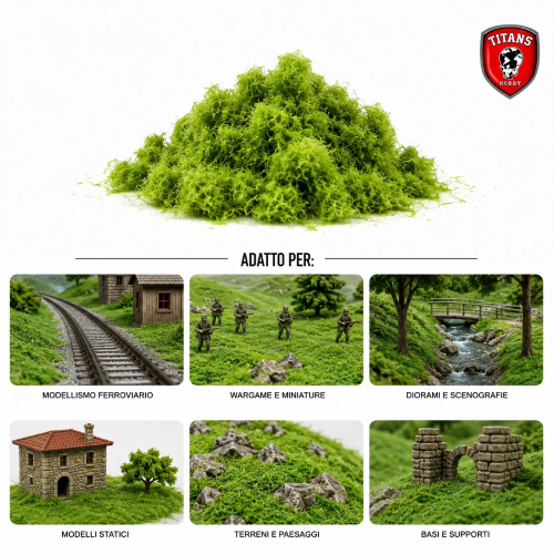TITANS HOBBY: Flock Lenght 4,5mm gr.50 - Light Green