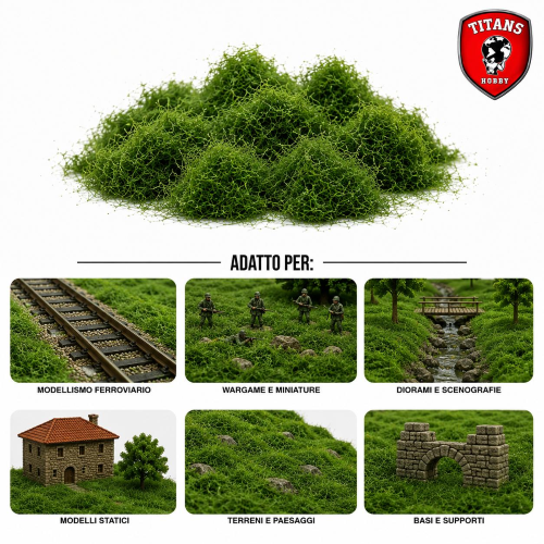 TITANS HOBBY: Flock Lenght 12mm gr.30 - Grass Green