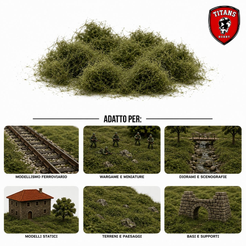 TITANS HOBBY: Flock Lenght 12mm gr.30 - Forest Green