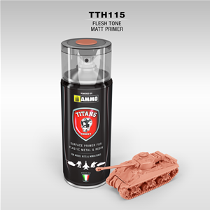 TITANS HOBBY: FLESH TONE MATT PRIMER - 400ml Spray for Plastic, Metal & Resin