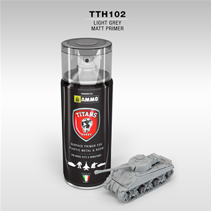 TITANS HOBBY: PRIMER Grigio Chiaro Opaco - 400ml Spray per plastica, metallo e resina
