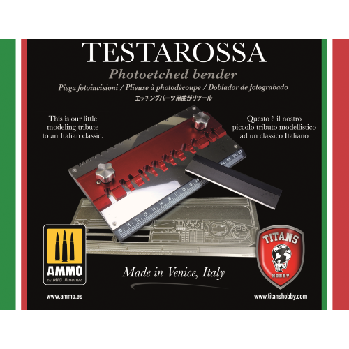TITANS HOBBY: TESTAROSSA, piegatrice professionale in acciaio e alluminio per fotoincisioni e filo metallico 3 in 1