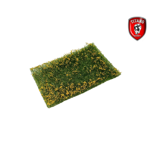TITANS HOBBY: Flowery Meadow cm.10x15 Lenght 15mm - Yelow Flowers