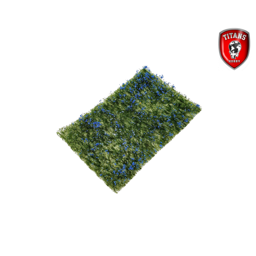 TITANS HOBBY: Flowery Meadow cm.10x15 Lenght 15mm - Blue Flowers
